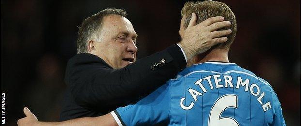 Dick Advocaat with Lee Cattermole