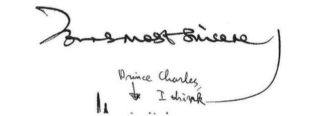 Prince Charles letter