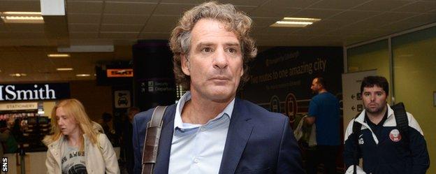 Qatar coach Jose Daniel Carreno arrives in Edinburgh