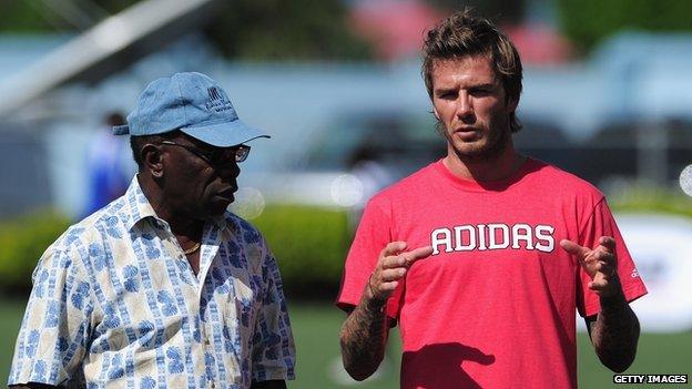 David Beckham and Jack Warner 26 September 2010