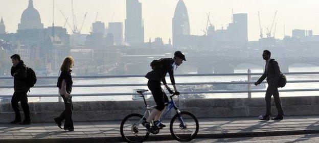 Cyclist in London