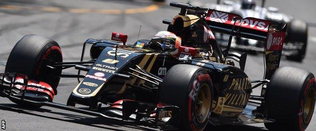 Romain Grosjean at the Monaco Grand Prix