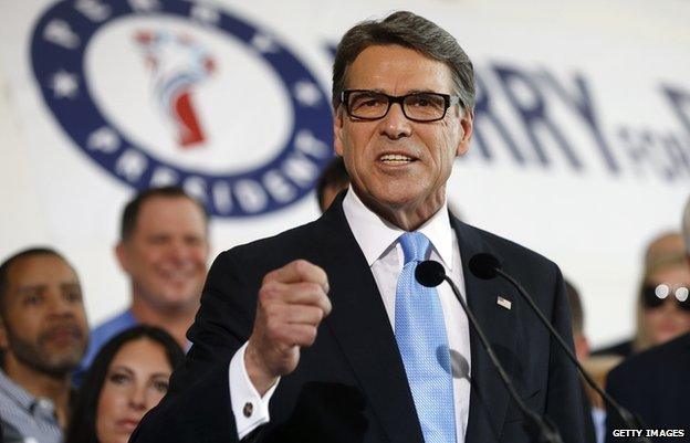 Rick Perry said he would "end an era of failed leadership"