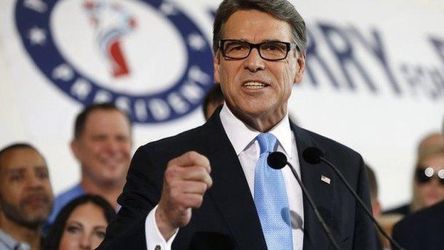 Rick Perry said he would "end an era of failed leadership"