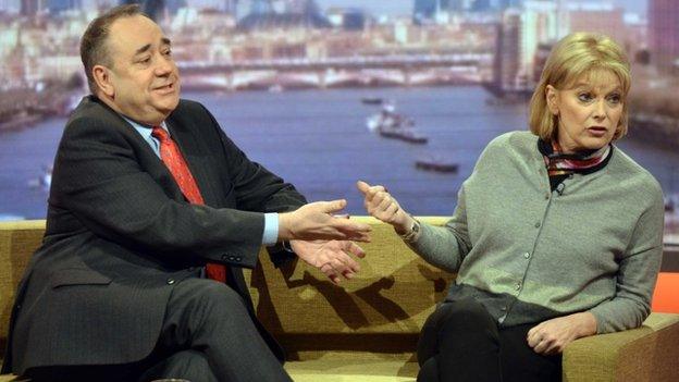 Alex Salmond and Anna Soubry on the Andrew Marr show in March