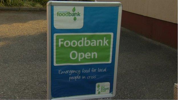 Foodbank sign