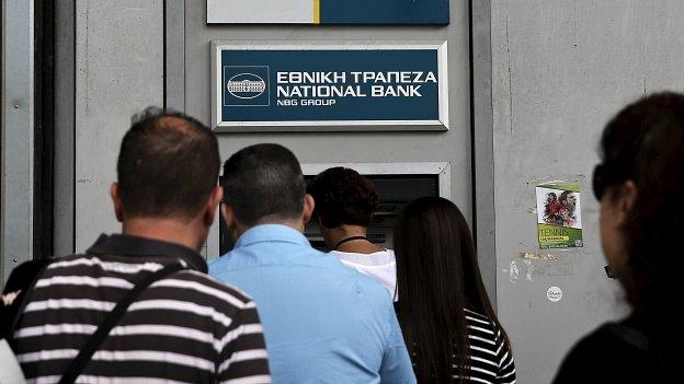 ATM machine in Athens. 29 May 2015