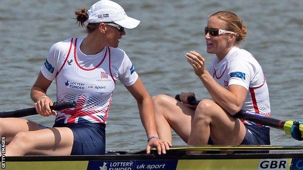 Helen Glover (right) and Heather Stanning