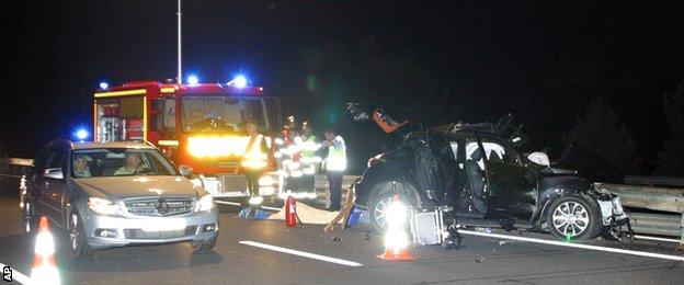 Jerry Collins was killed in a car crash in France