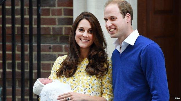 Duke and Duchess of Cambridge with Princess Charlotte