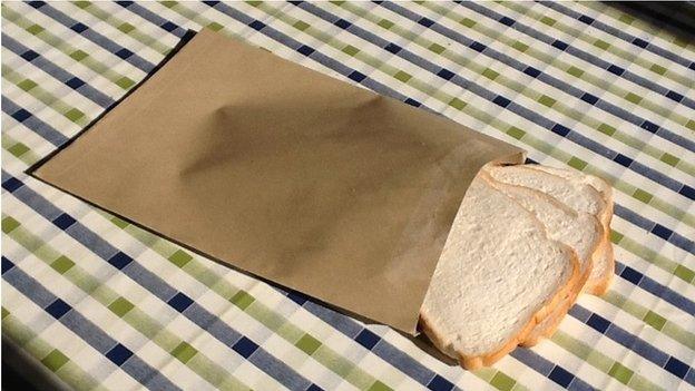 Bread in brown envelope