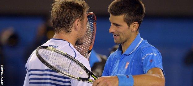 Novak Djokovic and Stan Wawrinka