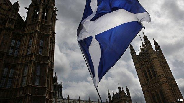 Scotland flag at Westminster