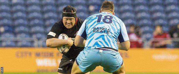 WP Nel in action for Edinburgh