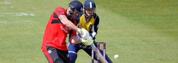 England all-rounder Ben Stokes made 40, but then went for 44 off three overs with the ball