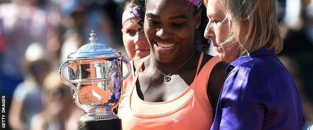 Serena Williams and Martina Mavratilova