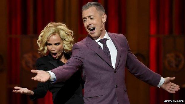 Tony award hosts Alan Cumming and Kristin Chenoweth