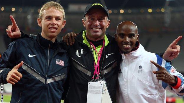 Galen Rupp, Alberto Salazar and Mo Farah