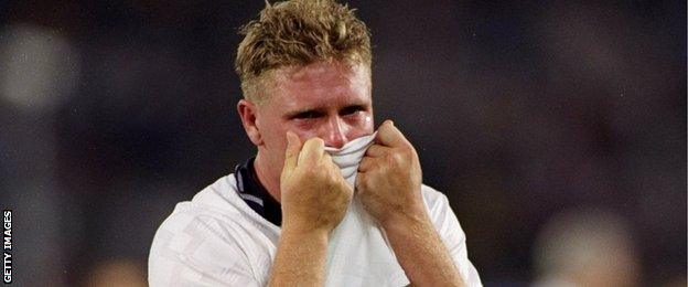 Paul Gascoigne cries