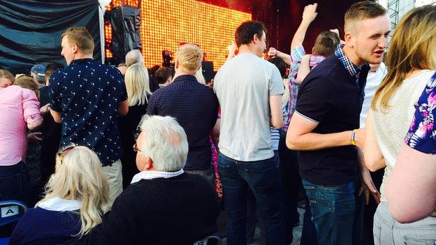 Elton John concert at Kingsholme Stadium, Gloucester