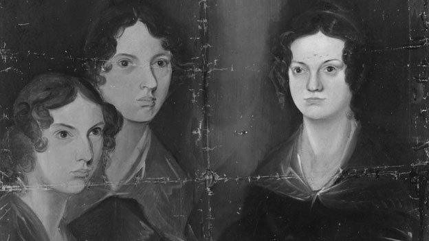 Anne, Emily and Charlotte Bronte. Original Artwork: Painting by their brother, Patrick Branwell Bronte, circa 1834