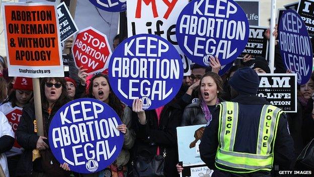 Abortion-rights protestors