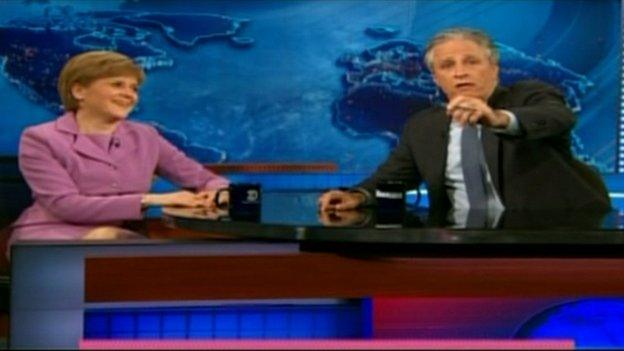 Nicola Sturgeon on the Daily Show with Jon Stewart