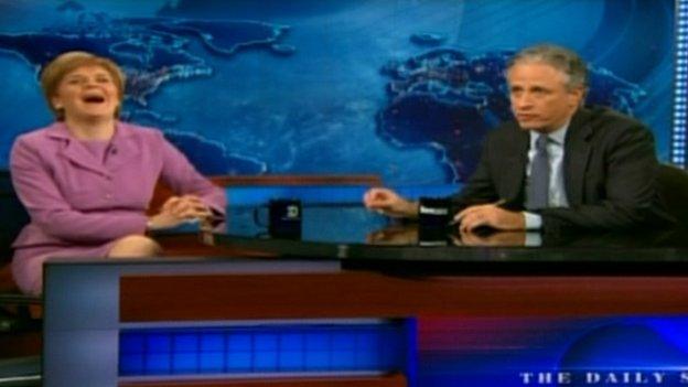 Nicola Sturgeon on the Daily Show with Jon Stewart