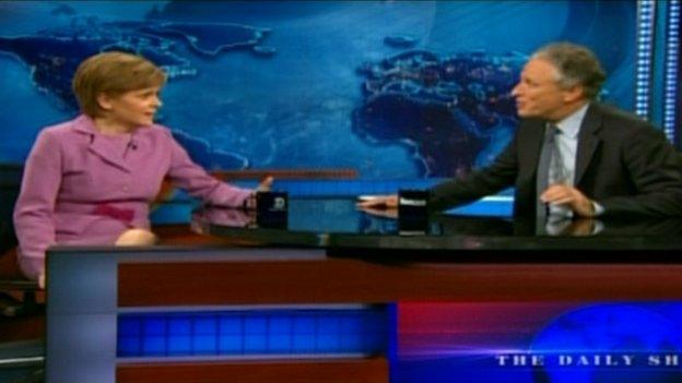 Nicola Sturgeon on the Daily Show with Jon Stewart