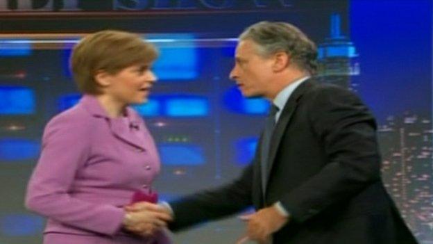 Nicola Sturgeon on the Daily Show with Jon Stewart