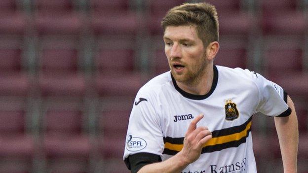 Mark Wilson in action for Dumbarton