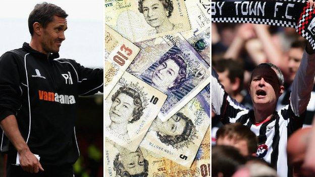 Chris Hurst, a lot of cash notes and a Grimsby fan