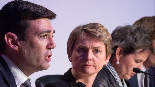 Andy Burnham and Yvette Cooper