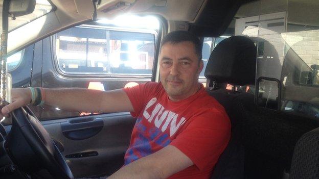 Colin Howell, driver with A and J Taxis in Rhyl