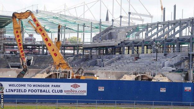 The Irish FA were told that the West Stand had to be pulled down