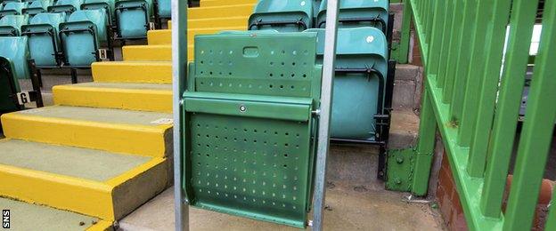 A rail seat at Celtic Park