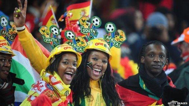 South African football fans - July 2010