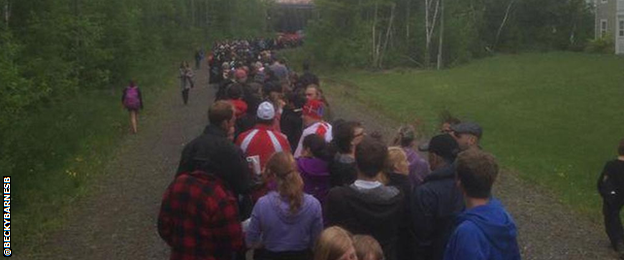 Queues ahead of England match with France at the 2015 Women's World Cup