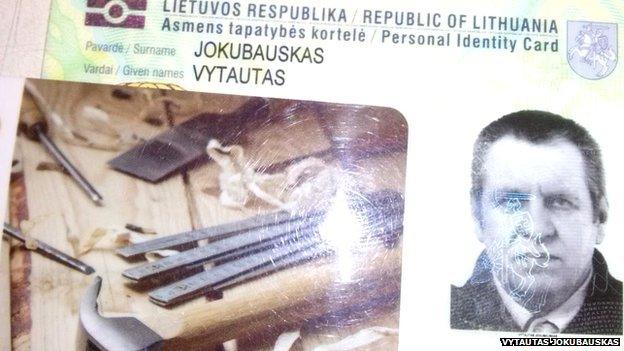 Vytautas Jokubauskas' ID card