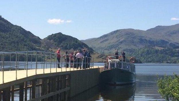 A boat at the new jetty