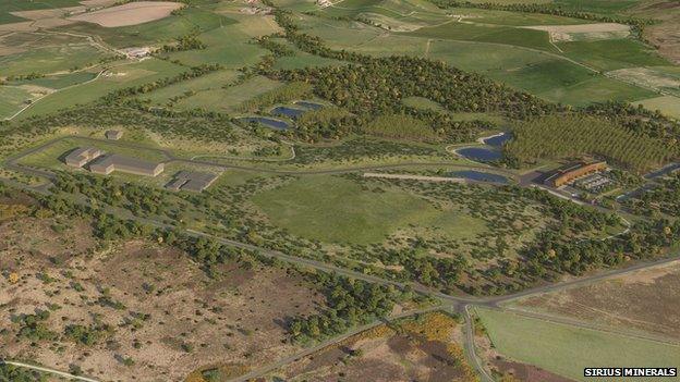 Proposed potash mine near Whitby