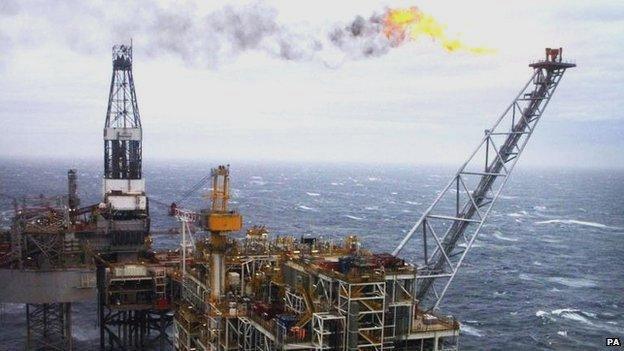 North Sea oil rig