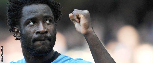 Manchester City striker Wilfried Bony