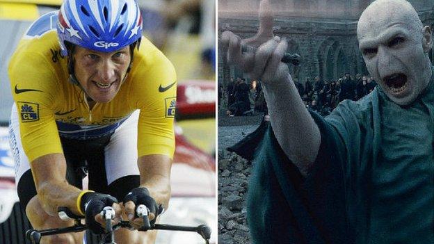 Lance Armstrong (left) Voldemort