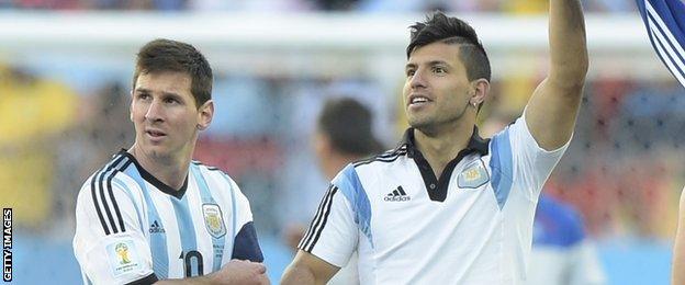 Lionel Messi and Sergio Aguero