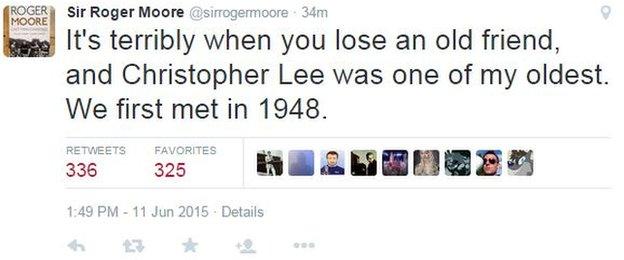 Roger Moore tweet