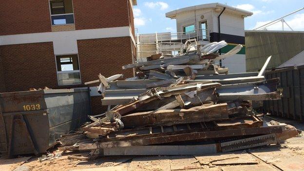 Work taking place at Franklin's Gardens