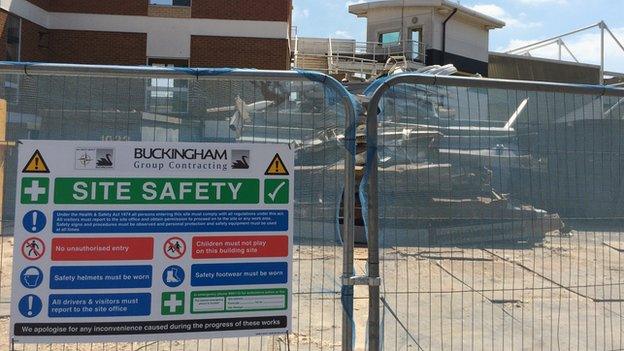 Work taking place at Franklin's Gardens