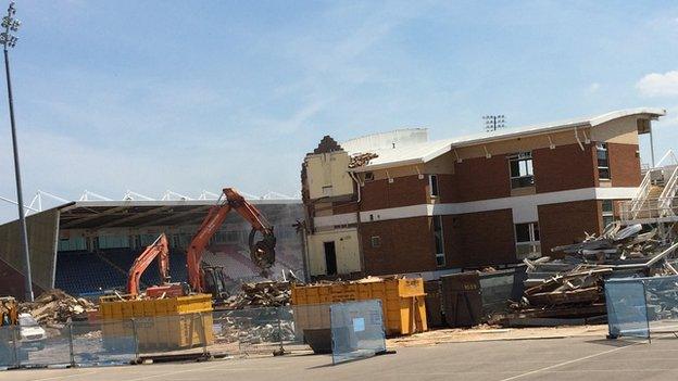 Work taking place at Franklin's Gardens