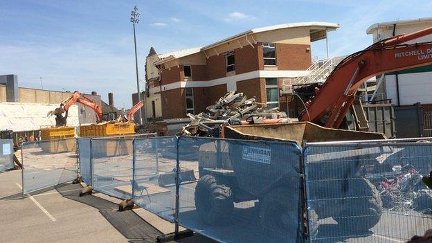 Work taking place at Franklin's Gardens
